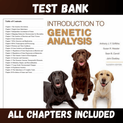 Test Bank - Introduction to Genetic Analysis, 11th Edition by Griffiths