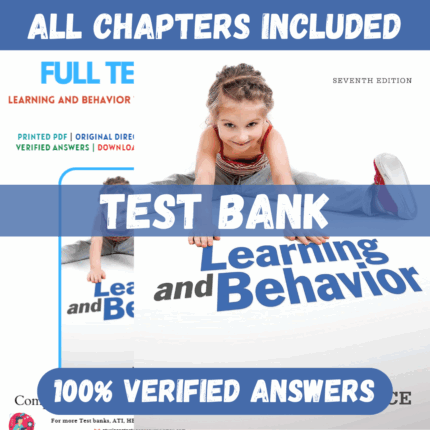 Test Bank for Learning and Behavior 7th Edition by Paul Chance