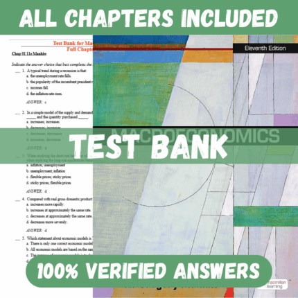Test Bank for Macroeconomics, 11th Edition by N. Gregory Mankiw