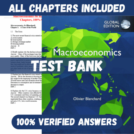 Test Bank for Macroeconomics 8th Edition By Olivier Blanchard