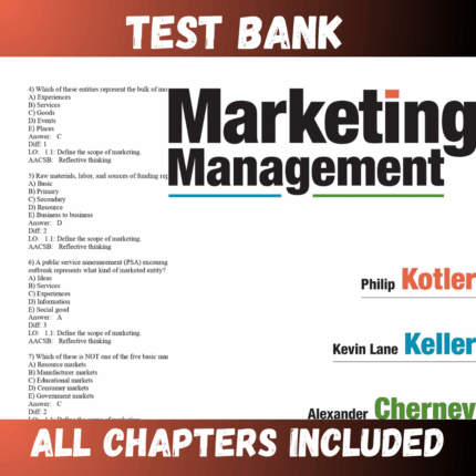 Test Bank - Marketing Management, 16th Edition by Kotler