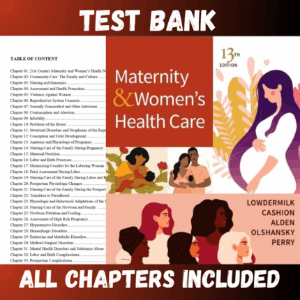 Test Bank - Maternity and Women’s Health Care, 13th Edition by Lowdermilk