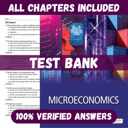 Test Bank for MicroEconomics 7th Edition By Paul Krugman