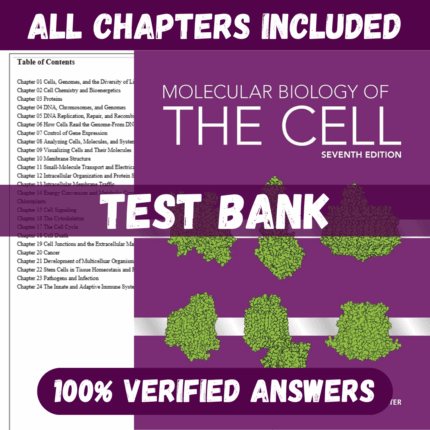 Test Bank for Molecular Biology of the Cell, 7th Edition by Alberts