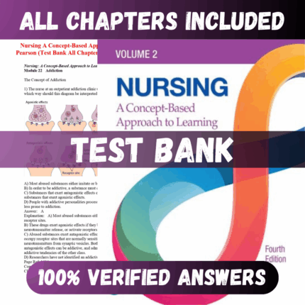 Test Bank Nursing A Concept-Based Approach to Learning, Volume 2 4th Edition (Pearson, 2022)