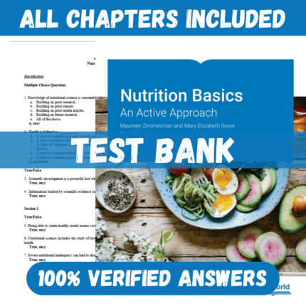 Test Bank for Nutrition Basics An Active Approach 2nd Edition by Zimmerman