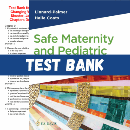Test Bank for Safe Maternity and Pediatric Nursing Care, 3rd Edition by Linnard-Palmer