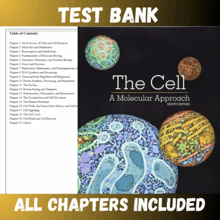 Test Bank - The Cell A Molecular Approach, 8th Edition by Cooper