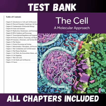 Test Bank - The Cell A Molecular Approach, 9th Edition by Cooper