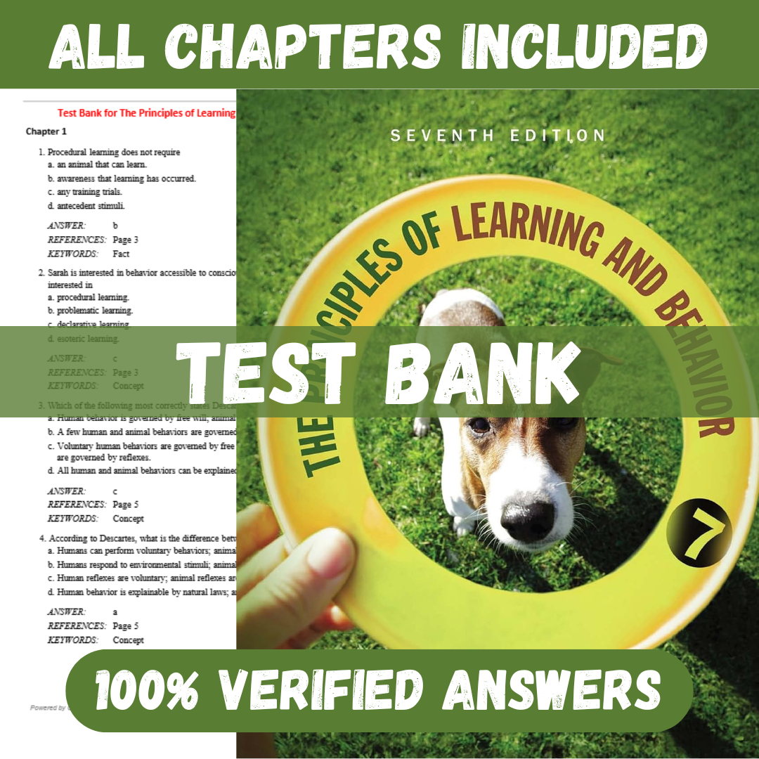 Test-Bank-for-The-Principles-of-Learning-and-Behavior-7th-Edition-By-Michael-Do