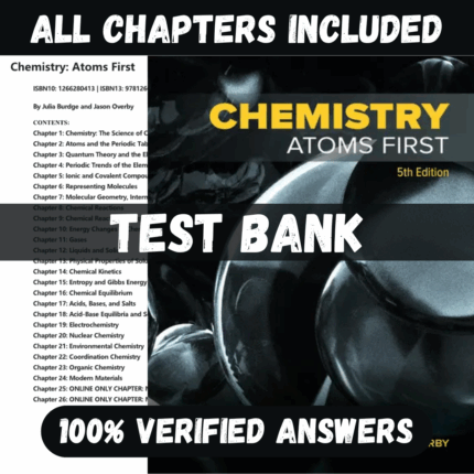 Test bank for Chemistry Atoms First 5th Edition by Julia Burdge