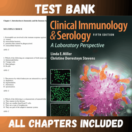 Test Bank for Clinical Immunology and Serology A Laboratory Perspective Fifth Edition (Christine)  | All Chapters