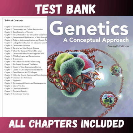 Test Bank - Genetics A Conceptual Approach, 7th Edition by Pierce