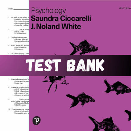 Test Bank - Psychology 6th Edition by Ciccarelli