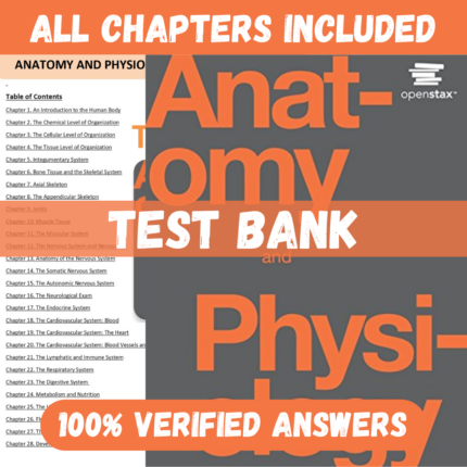 Test Bank - Anatomy and Physiology 1st Edition by OpenStax