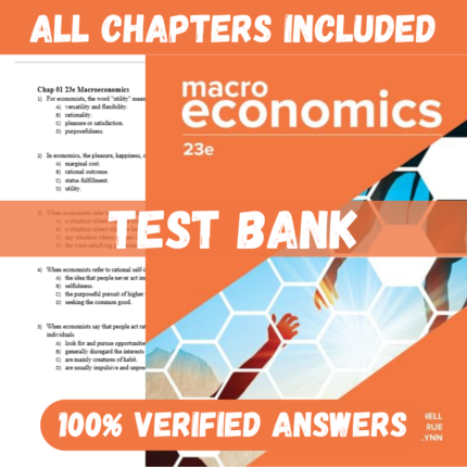 Test Bank - Macroeconomics, 23rd Edition by Campbell McConnell