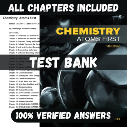 Test Bank - Chemistry Atoms First 5th Edition by Julia Burdge